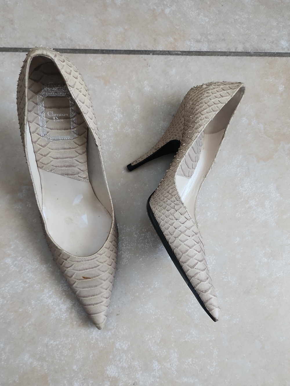 Christian Dior Nude Heels Size 36 Us Size 6